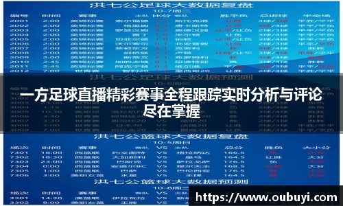一方足球直播精彩赛事全程跟踪实时分析与评论尽在掌握